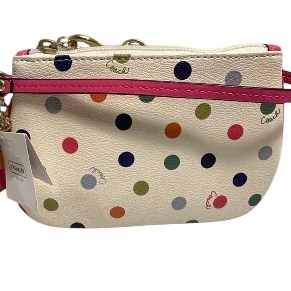 Coach Limited Edition Multi Color Polka Dot Wristlet - Picture 4 of 10